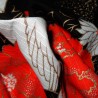 Furoshiki Japanese cloth 50x50 black - Tanchō cranes