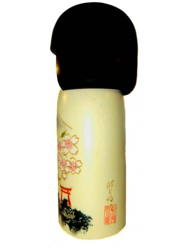 Kokeshi doll - Mount Fuji. Traditional Japanese wooden dolls.