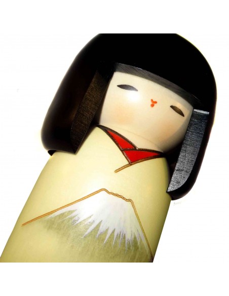 Kokeshi doll - Mount Fuji. Traditional Japanese wooden dolls.