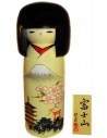 Poupée Kokeshi - Mont Fuji. Pouoées japonaises traditionnelles en bois.