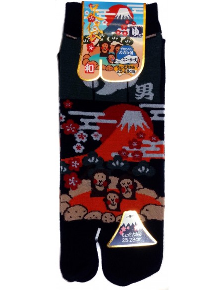 Chaussettes Tabi - Du 39 au 43 - Sanzaru au onsen. Chaussettes à orteils japonaises  Chaussettes Tabi - Du 39 au 43 - Sanzaru au onsen. Chaussettes à orteils japonaises