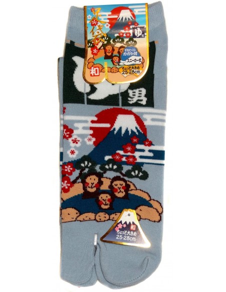 Chaussettes Tabi - Du 39 au 43 - Sanzaru au onsen. Chaussettes à orteils japonaises  Chaussettes Tabi - Du 39 au 43 - Sanzaru au onsen. Chaussettes à orteils japonaises