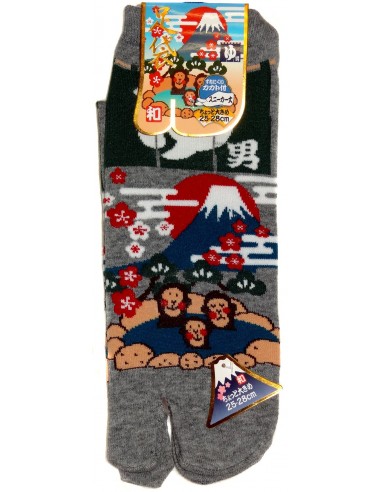 Chaussettes Tabi - Du 39 au 43 - Sanzaru au onsen. Chaussettes à orteils japonaises