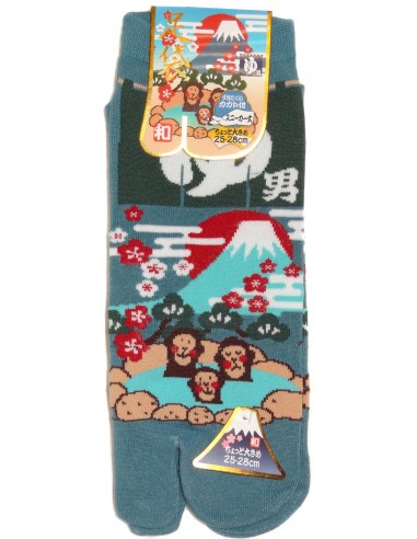 Chaussettes Tabi - Du 39 au 43 - Sanzaru au onsen. Chaussettes à orteils japonaises