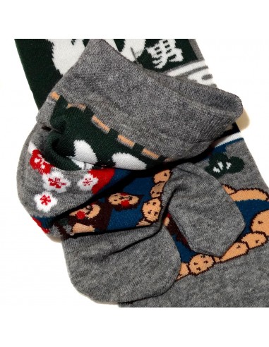 Chaussettes Tabi - Du 39 au 43 - Sanzaru au onsen. Chaussettes à orteils japonaises