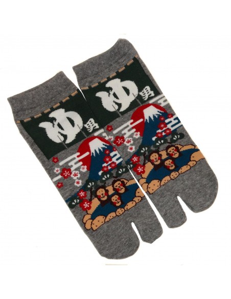 Chaussettes Tabi - Du 39 au 43 - Sanzaru au onsen. Chaussettes à orteils japonaises  Chaussettes Tabi - Du 39 au 43 - Sanzaru au onsen. Chaussettes à orteils japonaises