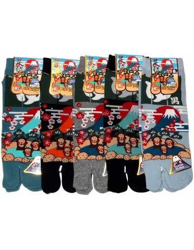 Chaussettes Tabi - Du 39 au 43 - Sanzaru au onsen. Chaussettes à orteils japonaises 