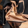 Furoshiki 90x90 marron - Maneki Neko. Tissus et textiles japonais
