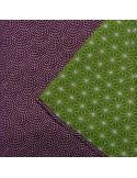 Furoshiki 105x105 - reversible - Seigaha and Asanoha