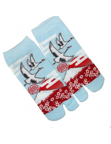 Chaussettes japonaises Tabi - Du 35 au 39 - Tsuru Fuji. Chaussettesà orteils séparés.