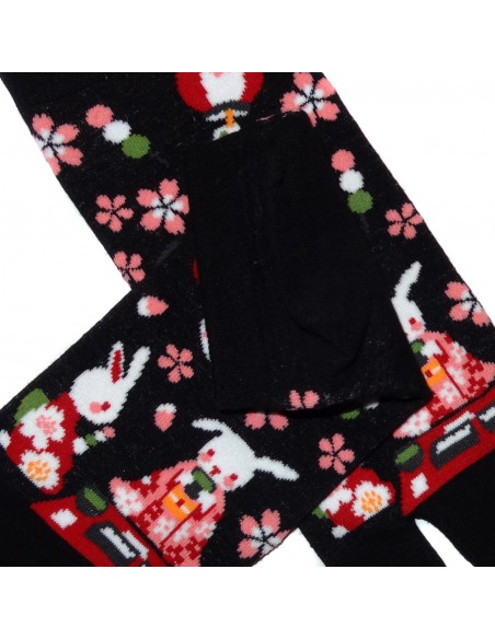 Chaussettes japonaises Tabi - Du 35 au 39 - Usagi Hanami. Chaussettes orteils.