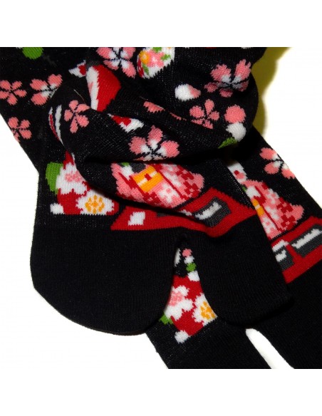 Chaussettes japonaises Tabi - Du 35 au 39 - Usagi Hanami. Chaussettes orteils.