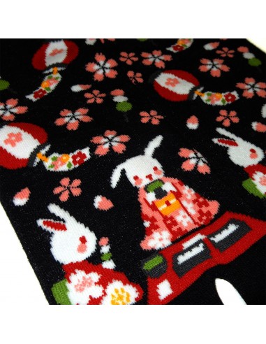 Chaussettes japonaises Tabi - Du 35 au 39 - Usagi Hanami. Chaussettes orteils.