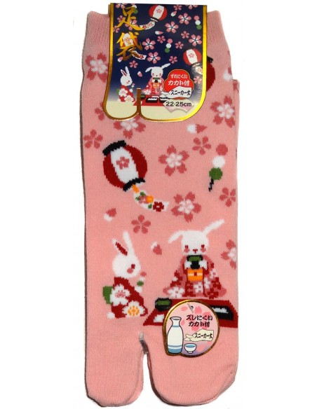 Chaussettes japonaises Tabi - Du 35 au 39 - Usagi Hanami. Chaussettes orteils.