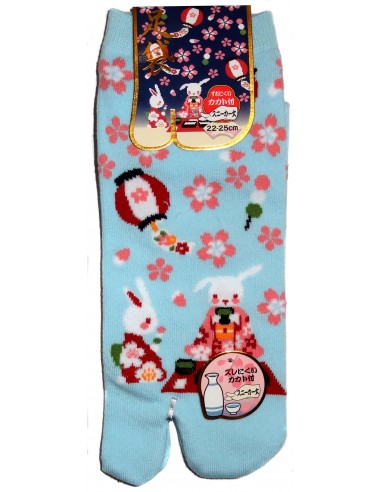 Chaussettes japonaises Tabi - Du 35 au 39 - Usagi Hanami. Chaussettes orteils.