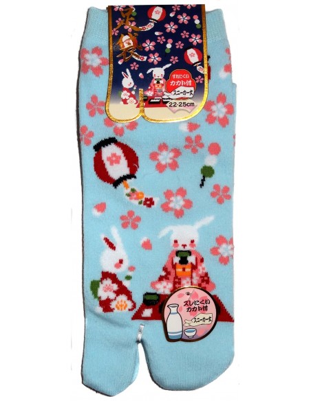 Chaussettes japonaises Tabi - Du 35 au 39 - Usagi Hanami. Chaussettes orteils.