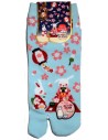 Tabi socks - Size 35 to 39 - Usagi Hanami print. Split toes socks.