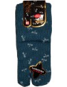 Short crew Tabi socks - Size 39 to 43 - Asa no Ha and dragonflies print