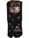 Short crew Tabi socks - Size 39 to 43 - Asa no Ha and dragonflies print