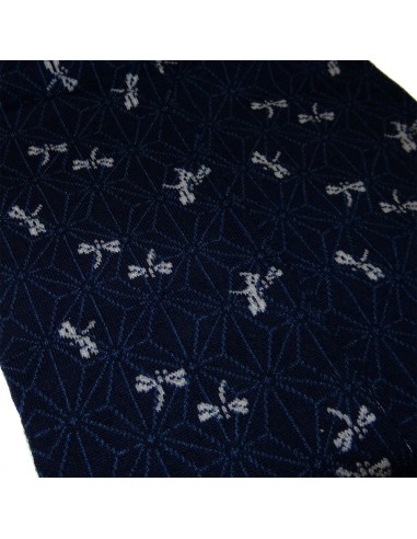 Short crew Tabi socks - Size 39 to 43 - Asa no Ha and dragonflies print