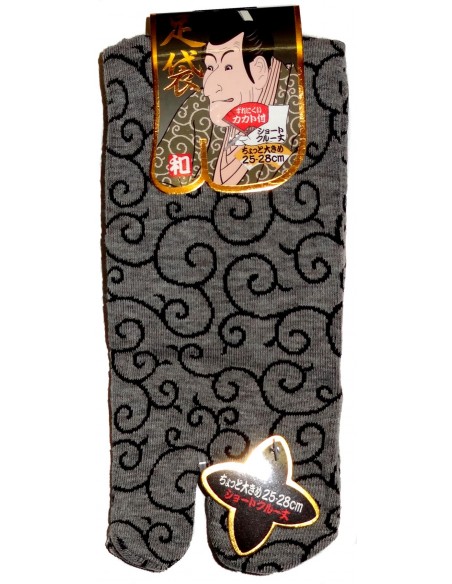 Short crew Tabi socks - Size 39 to 43 - Karakusa patterns. Japanese s^lit toes socks. Short crew Tabi socks - Size 39 to 43 - Karakusa patterns. Japanese s^lit toes socks.