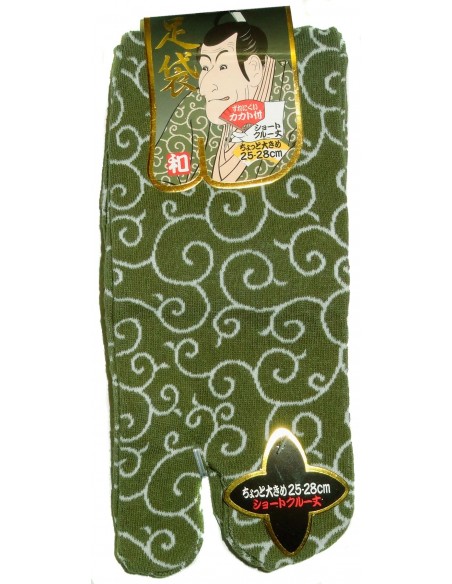 Short crew Tabi socks - Size 39 to 43 - Karakusa patterns. Japanese s^lit toes socks. Short crew Tabi socks - Size 39 to 43 - Karakusa patterns. Japanese s^lit toes socks.