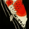 Tenugui réversible - Carpes Koi. Tissu et textiles japonais.