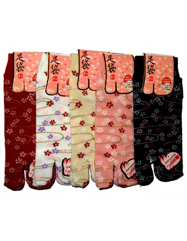 Japanese Tabi split toes socks - Size 35 to 39 - Sakura prints