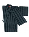 Jinbei 92 night blue - M size - Cotton and Linen