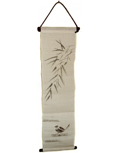 Mini hanging tapestry - Sparrow and Bamboo