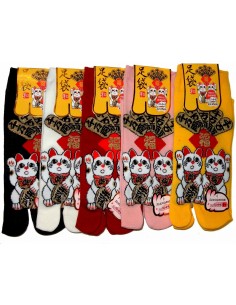 Chaussettes japonaises Tabi - Du 35 au 39 - Maneki Neko. Boutique chaussettes à orteils séparés.