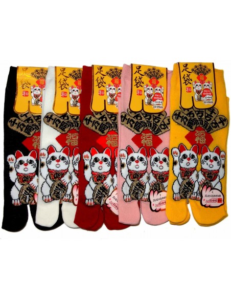 Chaussettes japonaises Tabi - Du 35 au 39 - Maneki Neko. Boutique chaussettes à orteils séparés.