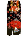 Chaussettes Tabi - Du 35 au 39 - Mont Fuji et fleurs de cerisier Sakura. Chaussettes à orteils.