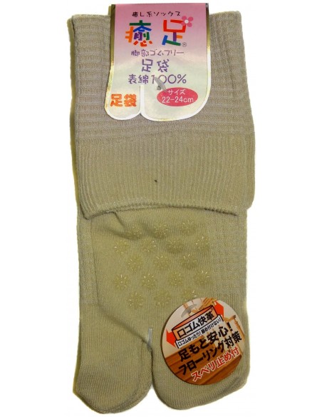 Crew Tabi socks - Size 35 to 38 - Non skid solid color