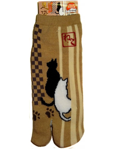 Chaussettes japonaises Tabi - Du 35 au 39 - Chats. Chaussettes orteils.