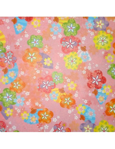 Papier japonais origami 15 x 15 cm - motifs floraux. Papèterie japonaise.