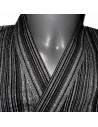 Tunique japonaise Jinbei 96 noir chiné - Taille M - Coton