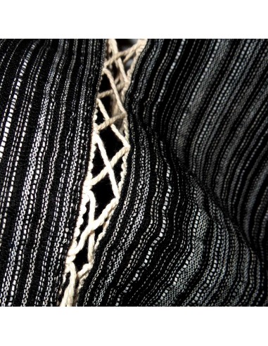 Tunique japonaise Jinbei 96 noir chiné - Taille M - Coton