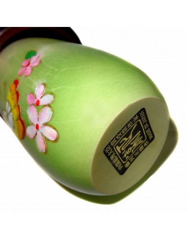 Poupée Kokeshi - Papillons. Poupées japonaises artisanales en bois.