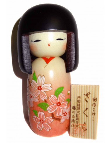 Kokeshi doll - Sakura. Japanse craft wooden dools.