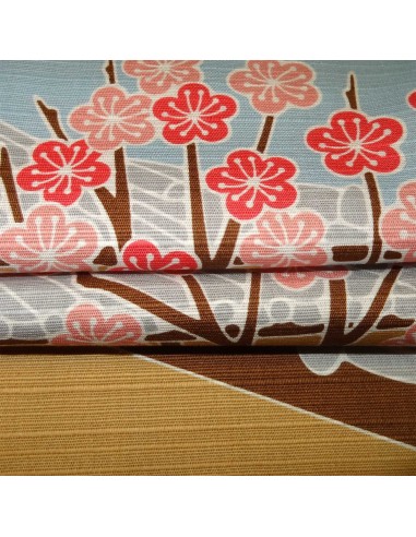 Furoshiki 50x50 Ume  - pruniers issus  et textile japonais.