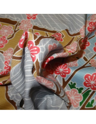Furoshiki 50x50 Ume  - pruniers issus  et textile japonais.