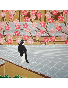 Furoshiki 50x50 Ume  - pruniers issus  et textile japonais. 2