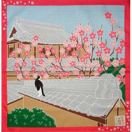 Furoshiki 50x50 Ume plum blossoms. Japanese cloths and fabrics.
