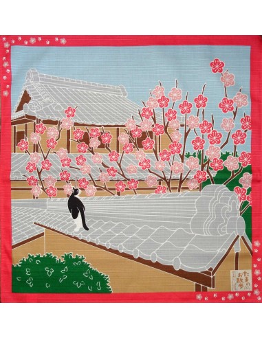 Furoshiki 50x50 Ume plum blossoms. Japanese cloths and fabrics.