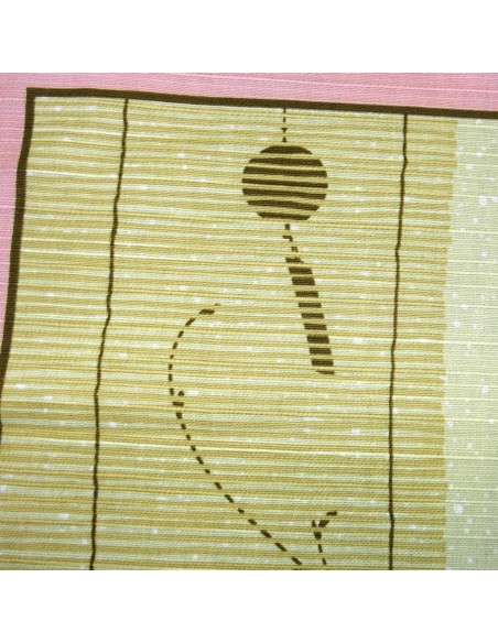 Furoshiki 50x50 beige - Eté. Tissus  et textile japonais. Furoshiki 50x50 beige - Eté. Tissus  et textile japonais.