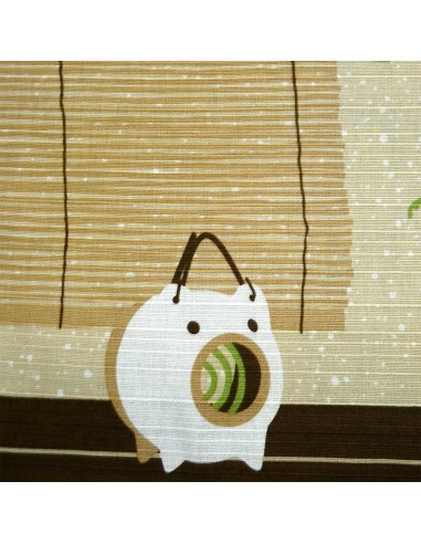 Furoshiki 50x50 beige - Summer. Japanese cloths and fabrics.