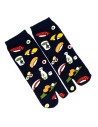 Chaussettes japonaises tabi - Du 43 au 46 - Autour du sushi. Chaussettes orteils grande taille.