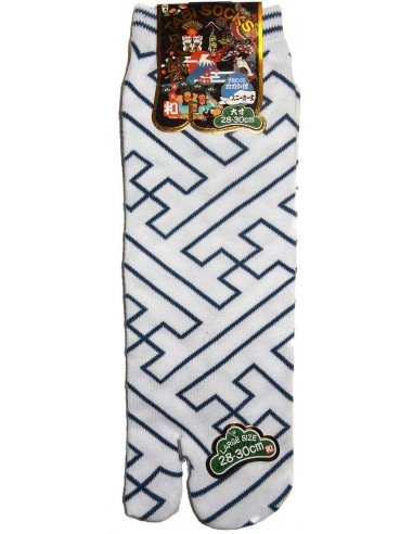 Tabi socks Size 43 to 46 - Fusuma Gara. Large size split toes socks
