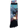 Crew 5-toes socks - Size 35 to 39 - Maiko and great wave. Japanese split toes socks.